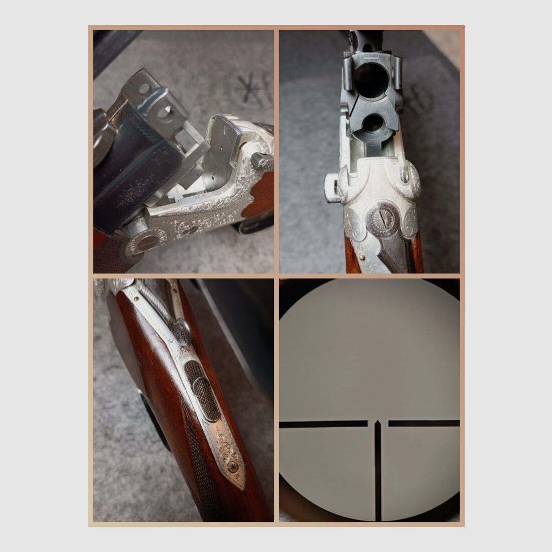 Escopeta de doble cañón Meuter Solingen similar al modelo Heym 55 con mira 6x42