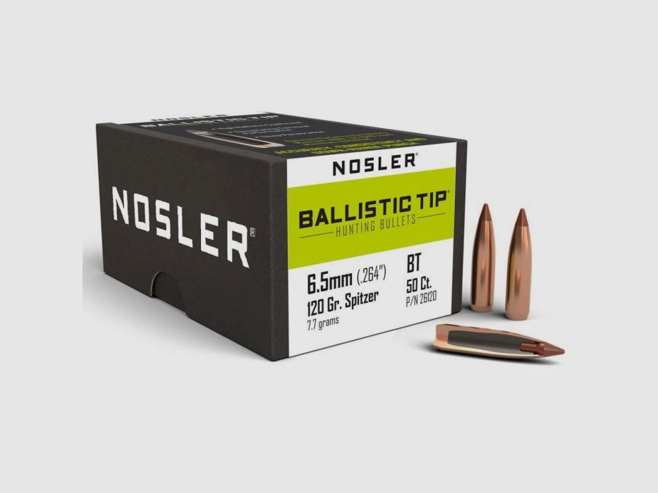 NOSLER BALLISTIC TIP JAGDGESCHOSSE 6.5CAL 120GR (50ST)