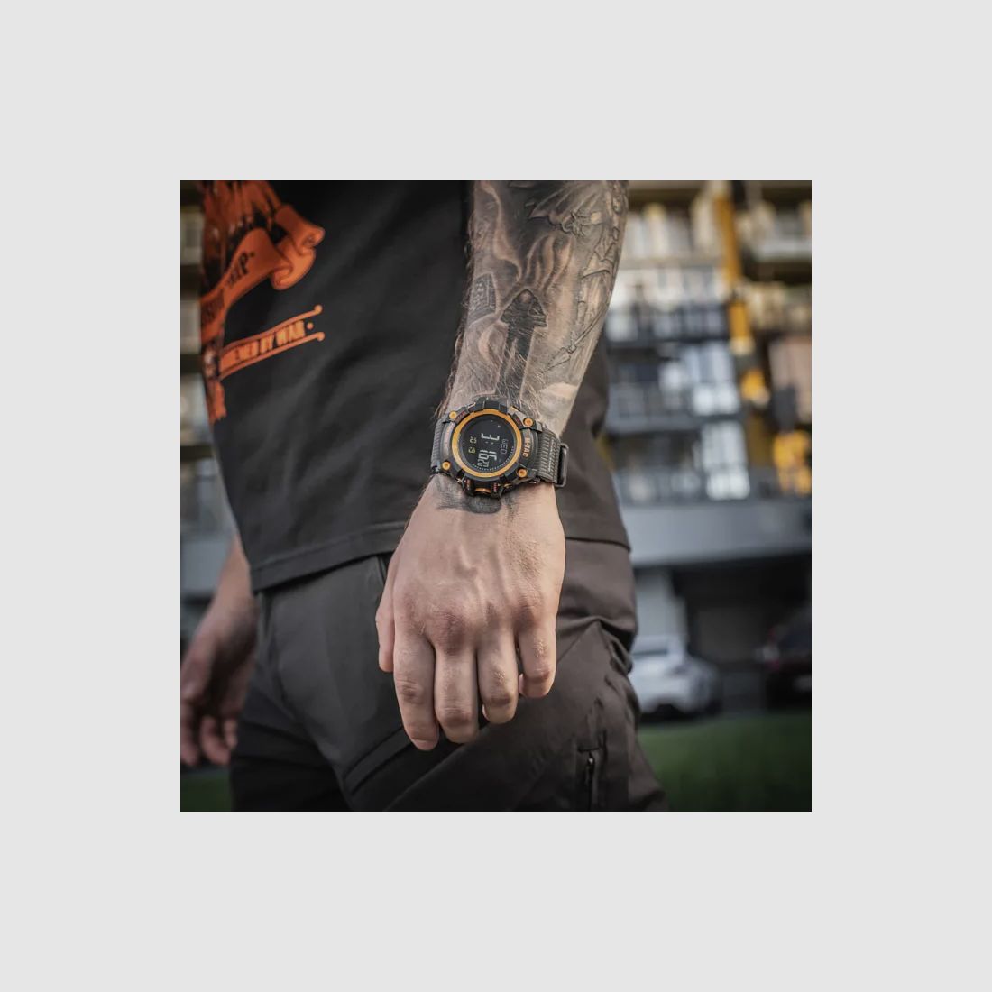 M-Tac® Taktische Uhr Adventure Schwarz/Orange