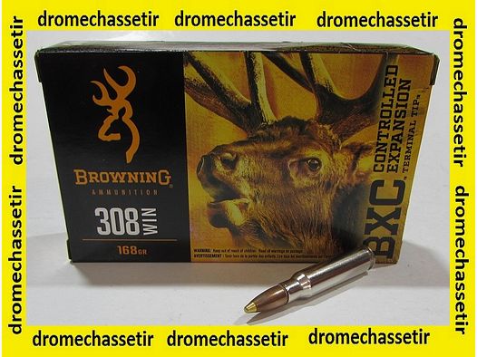 Box mit 20 Patronen Browning, Kal. .308 Winchester, 168 grains BXC