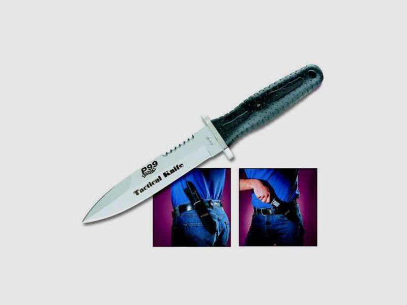 WALTHER Feststehendes Messer P99 Tactical Gummigriff 15,0cm mit Holster