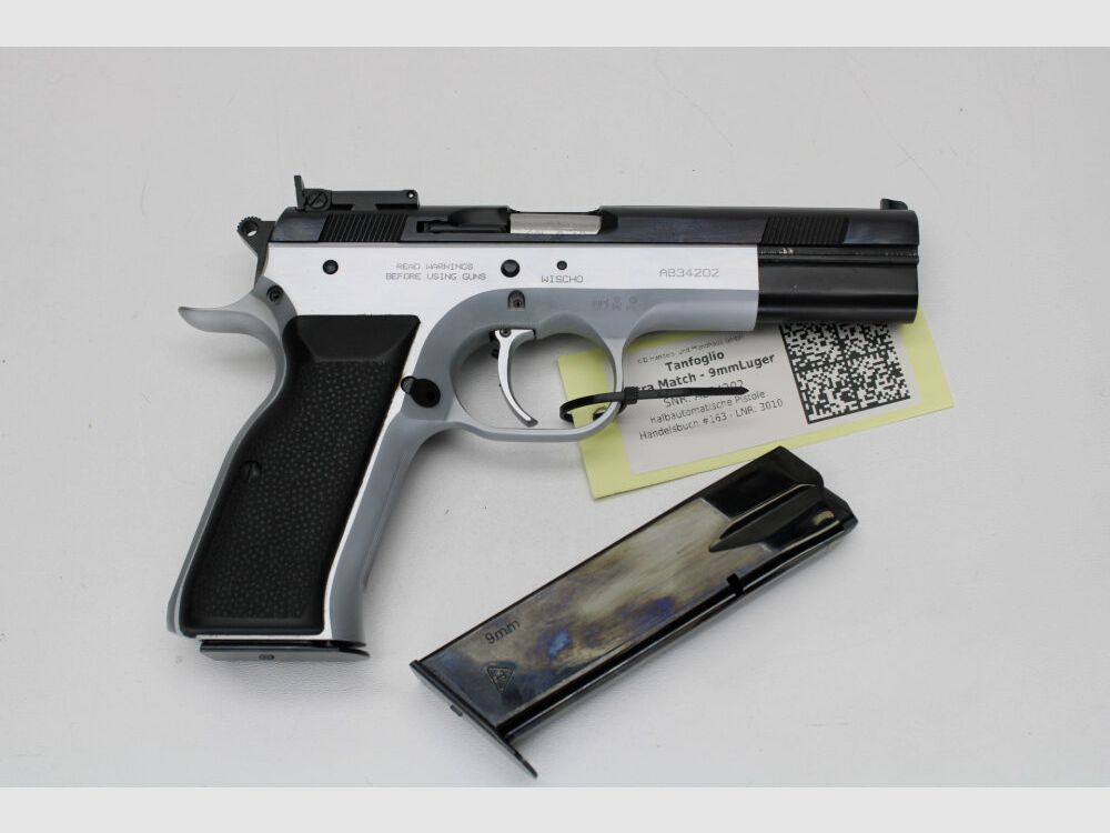 Pistole Tanfoglio Ultra Match mit 2tem Magazin 9mmLuger