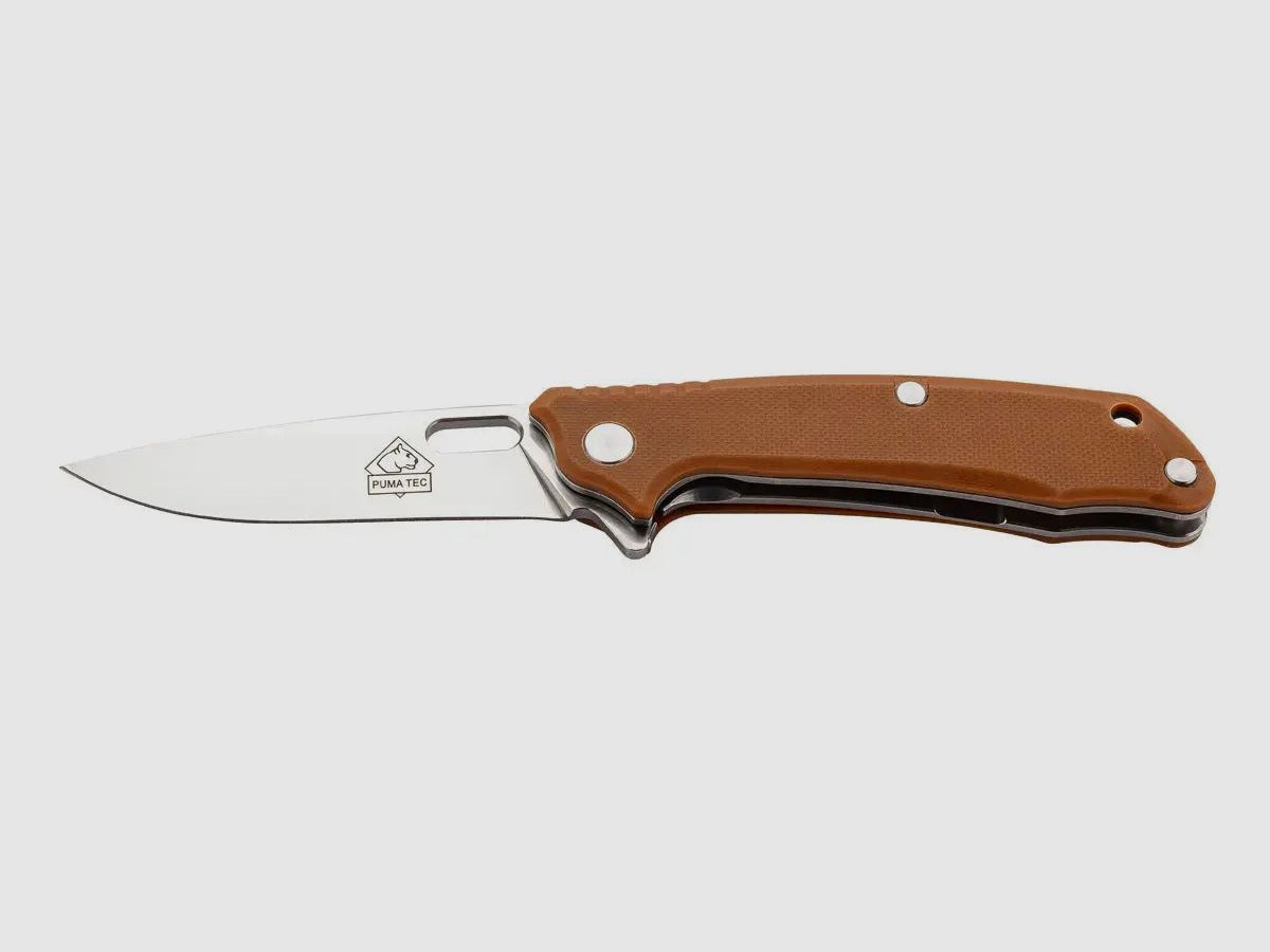 Couteau pliant PUMA TEC (G10 couleur sable, flipper, verrouillage du cadre), image 3 sur 4