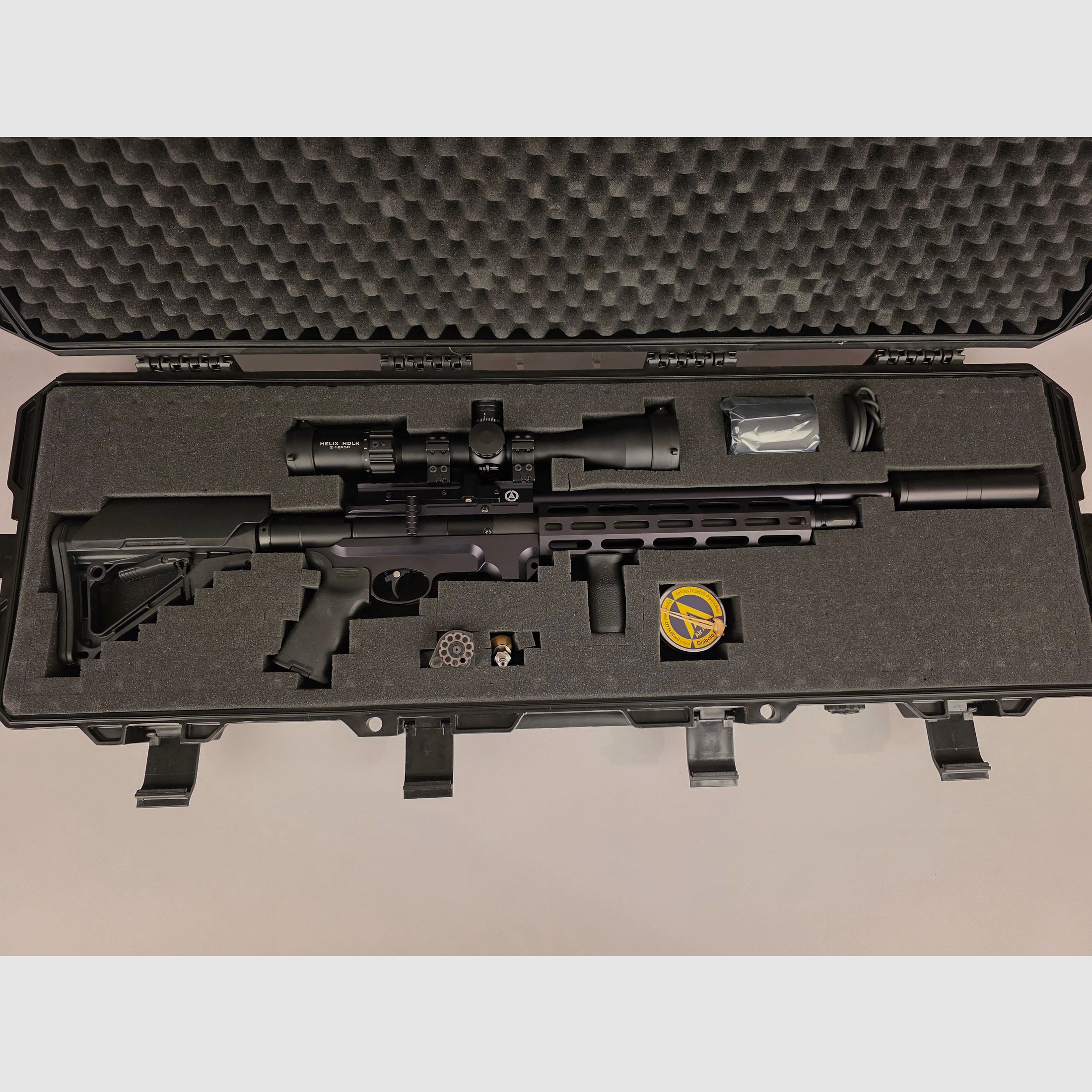 Air Arms S510 Tactical plus Element Optics Helix and accessories in case! Package price!, image 2 of 20