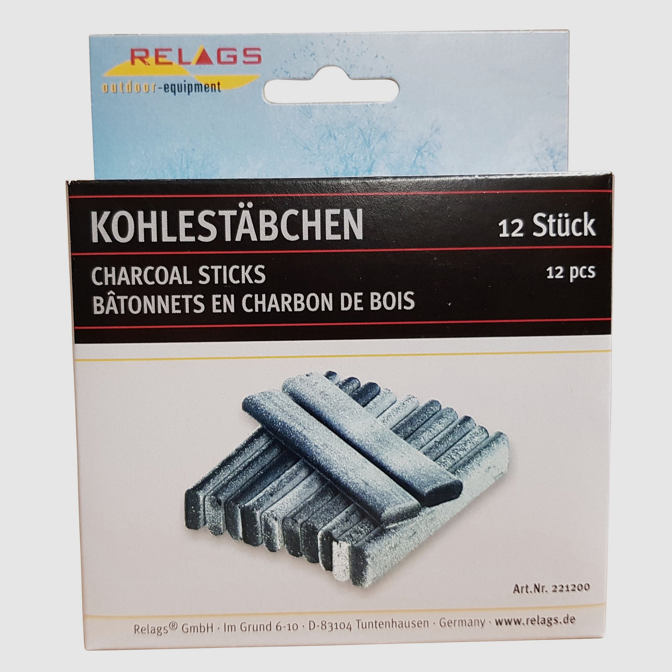 Holzkohlestäbchen für Taschenofen