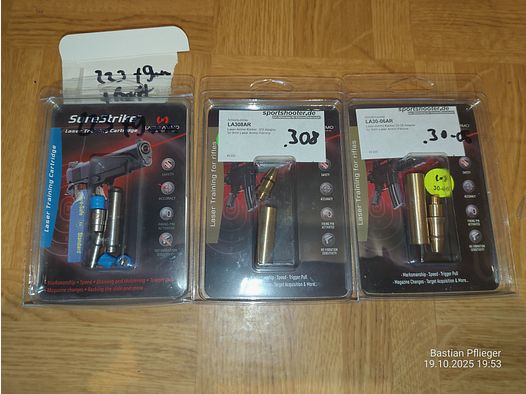 Sure Strike Laser Ammo / 9mm / .223 / .30-06 / .308 + 3 batteries
