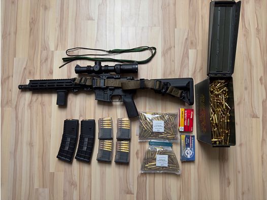 IWI Zion 12,5" AR15 223/5.56 Komplettset + LPVO, Magazine, Munition....uvm.
