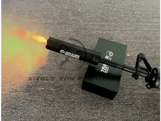 Full Auto Tracer Unit Fire Smoke effect Airsoft Silencer LED UV Schalldämpfer