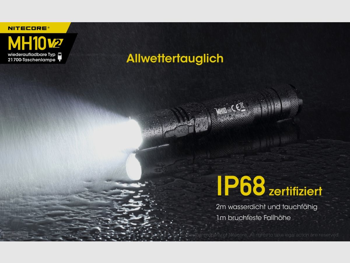 Nitecore MH10V2 Taschenlampe MH10 V2 1200 Lumen