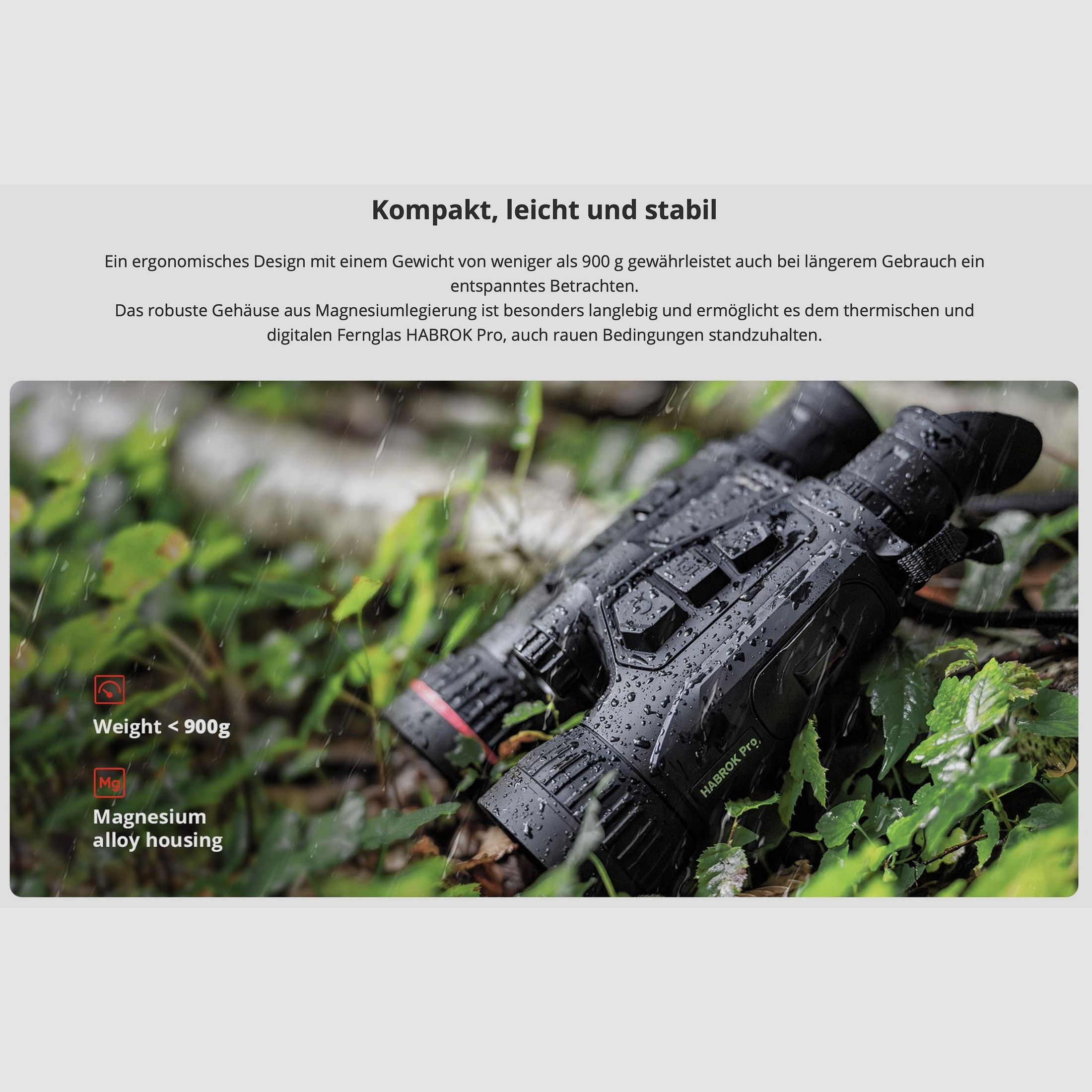 Hikmicro Binocular Habrok Pro HQ50L Wärmebild/Nachtsicht/Digitalkamera 850Nm 3840 × 2160