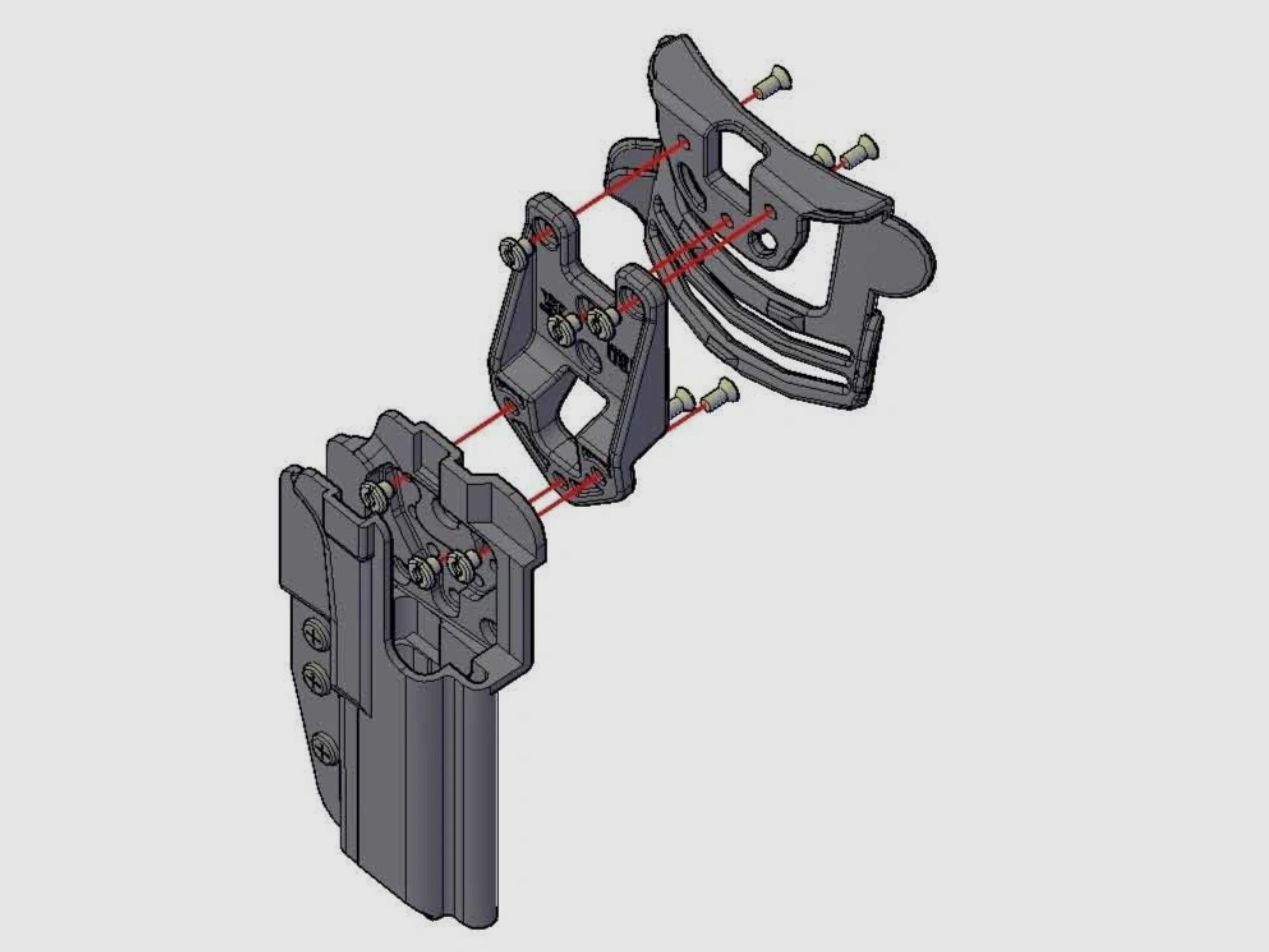 Funda KYDEX COMP-TAC International CZ Shadow II derecha negra aprobada por IPSC