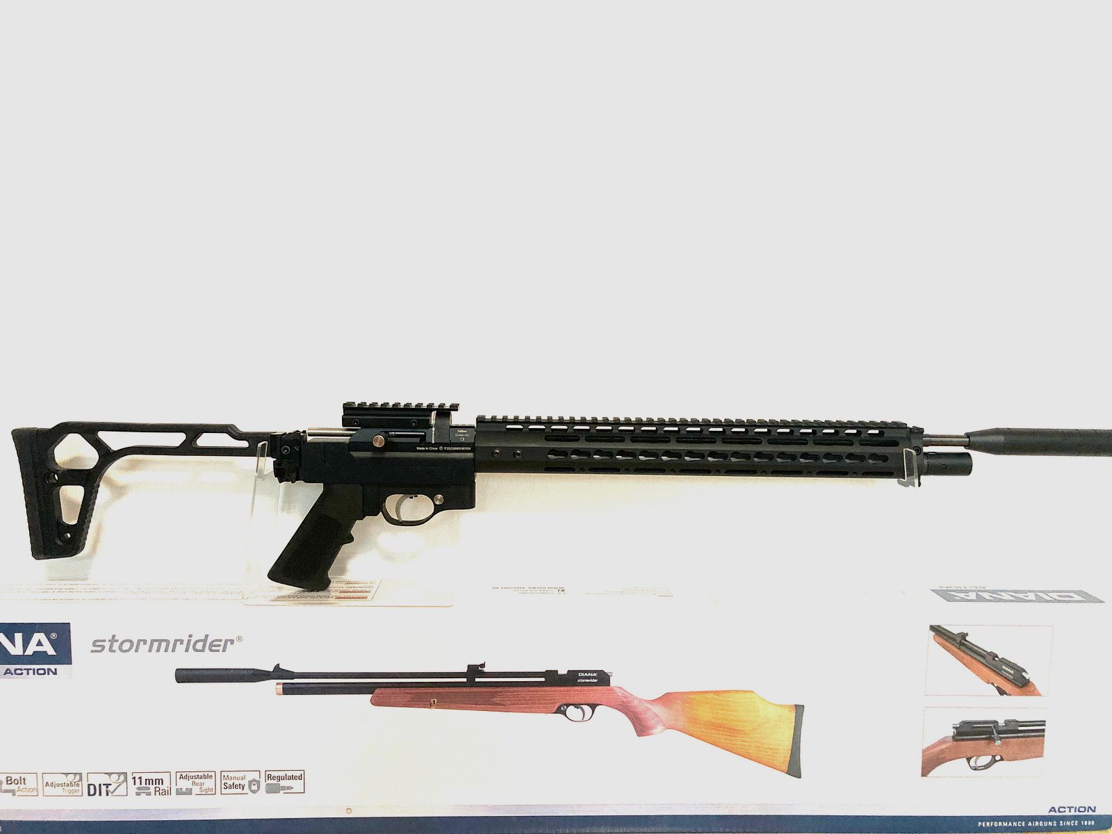 Luftgewehr Diana Stormrider mit AR15-Tactical-Klappschaftsystem, F frei ab 18 mit 35J Exportkit