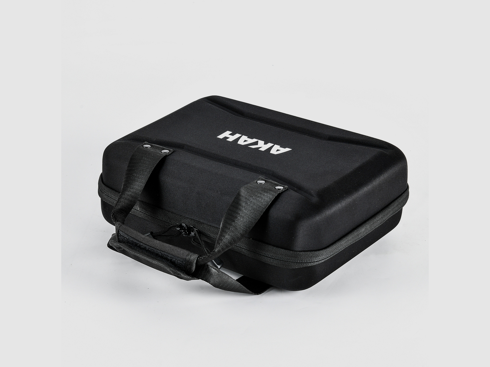 AKAH Hardcase Kurzwaffenkoffer – Nylon/Noppenschaum, abschließbar – 30,5×22,5×10,5 cm – Schwarz