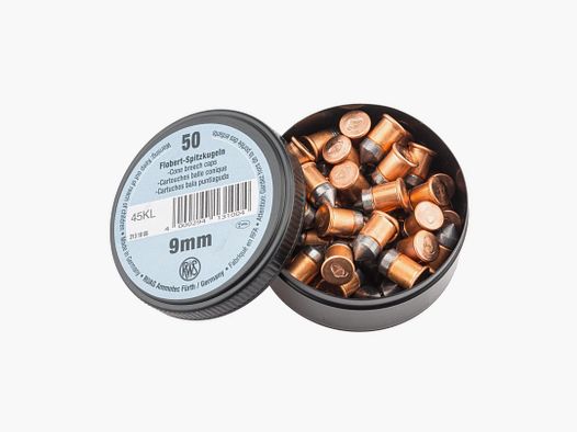 BOX MIT 50 PATRONEN RWS 9MM FLOBERT KONISCH