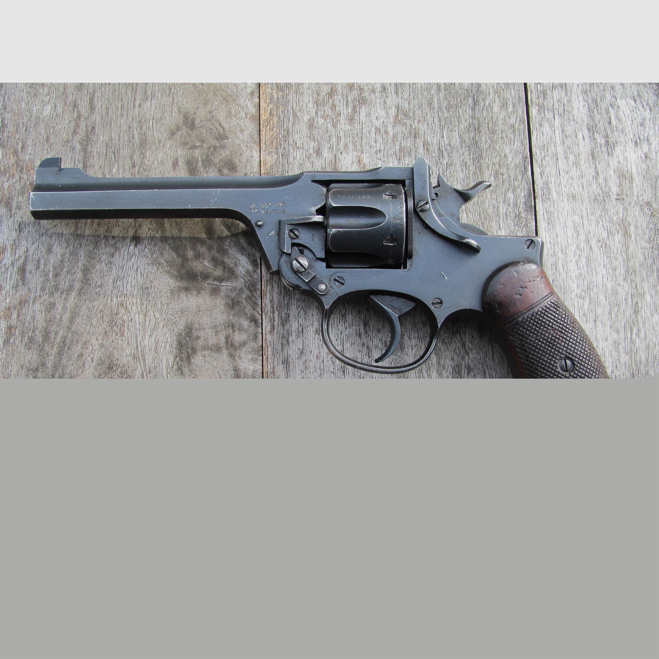 Sammlerstück früher Enfield No.2 Mk 1 Kipplauf Revolver .38 S&W von 1933 SA/DA