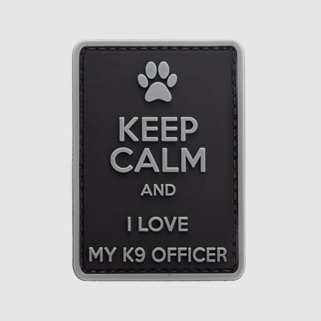 Keep Calm K9 Officer PVC Patch Schwarz