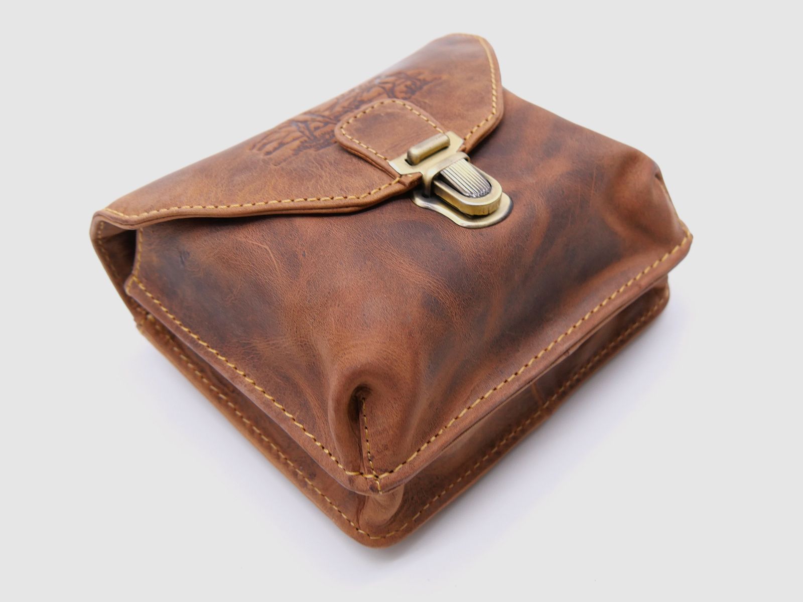 Greenburry Leder Gürteltasche Vintage Hirsch braun 1754V-STAG3-25