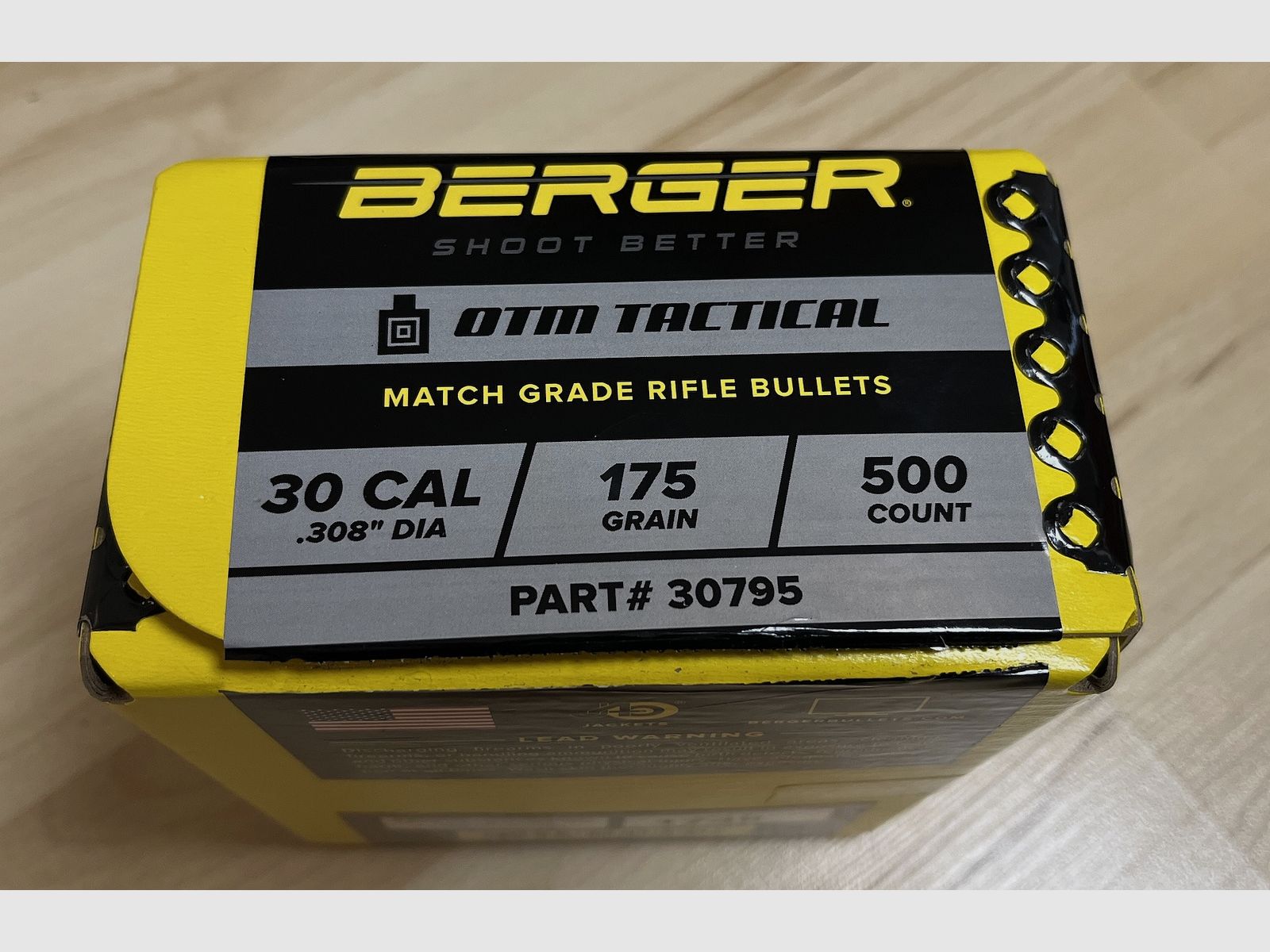 Berger OTM Tactical .308 175gr projectiles