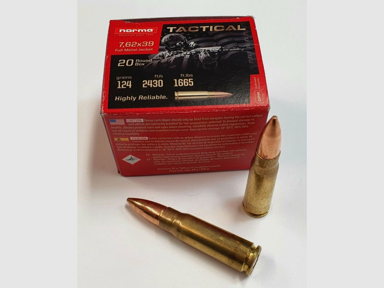 norma Tactical 124gr 20 schoten