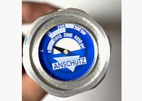 HPA compressed air cartridge Anschütz old but tight up to 300 bar! Massive stainless steel design