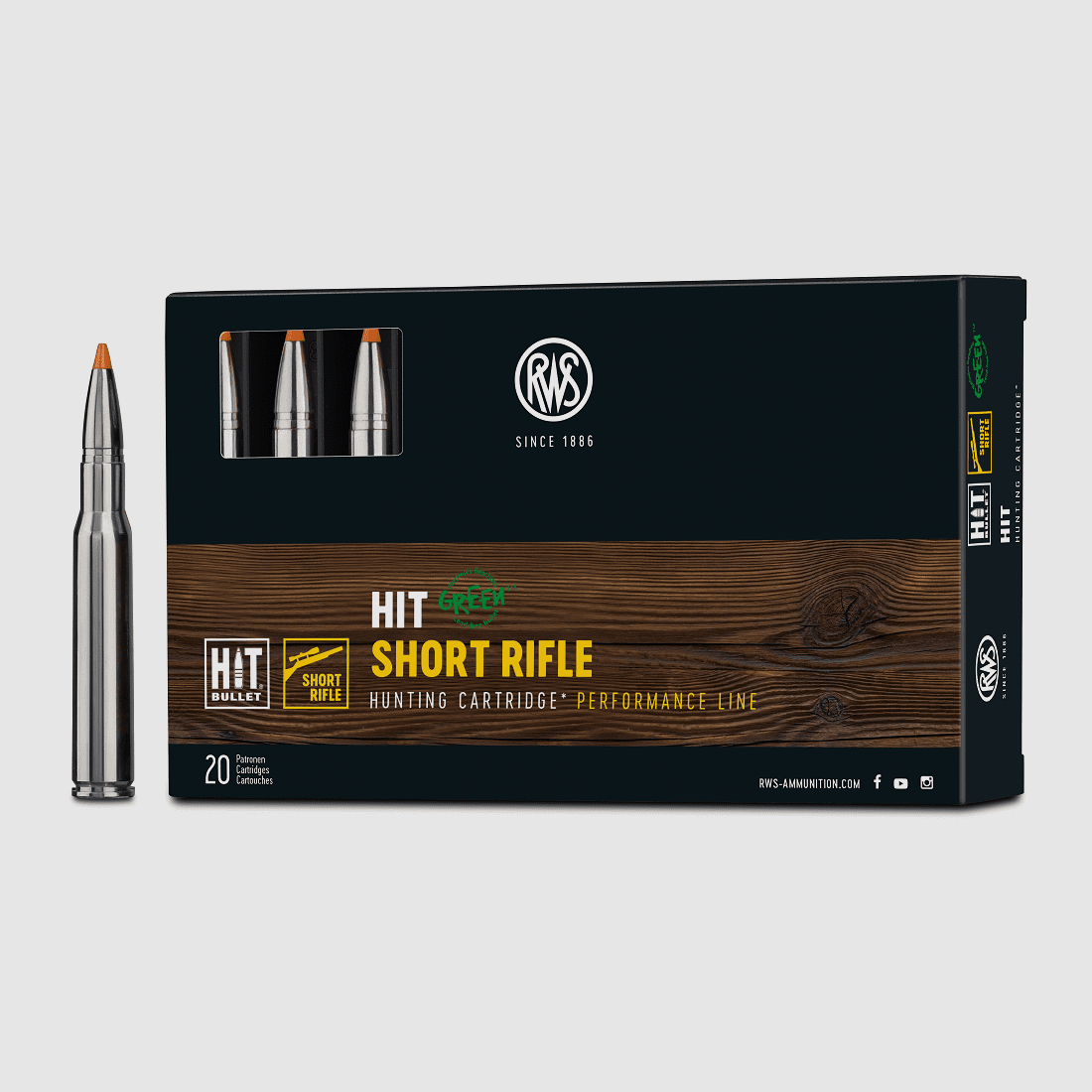 RWS .30-06 HIT cañón corto 165gr. - 20 uds.