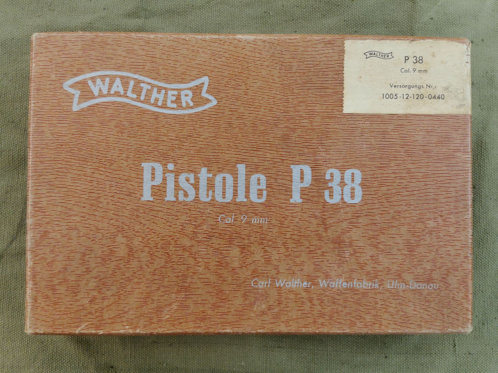Walther P38 all-steel OVP with supply number