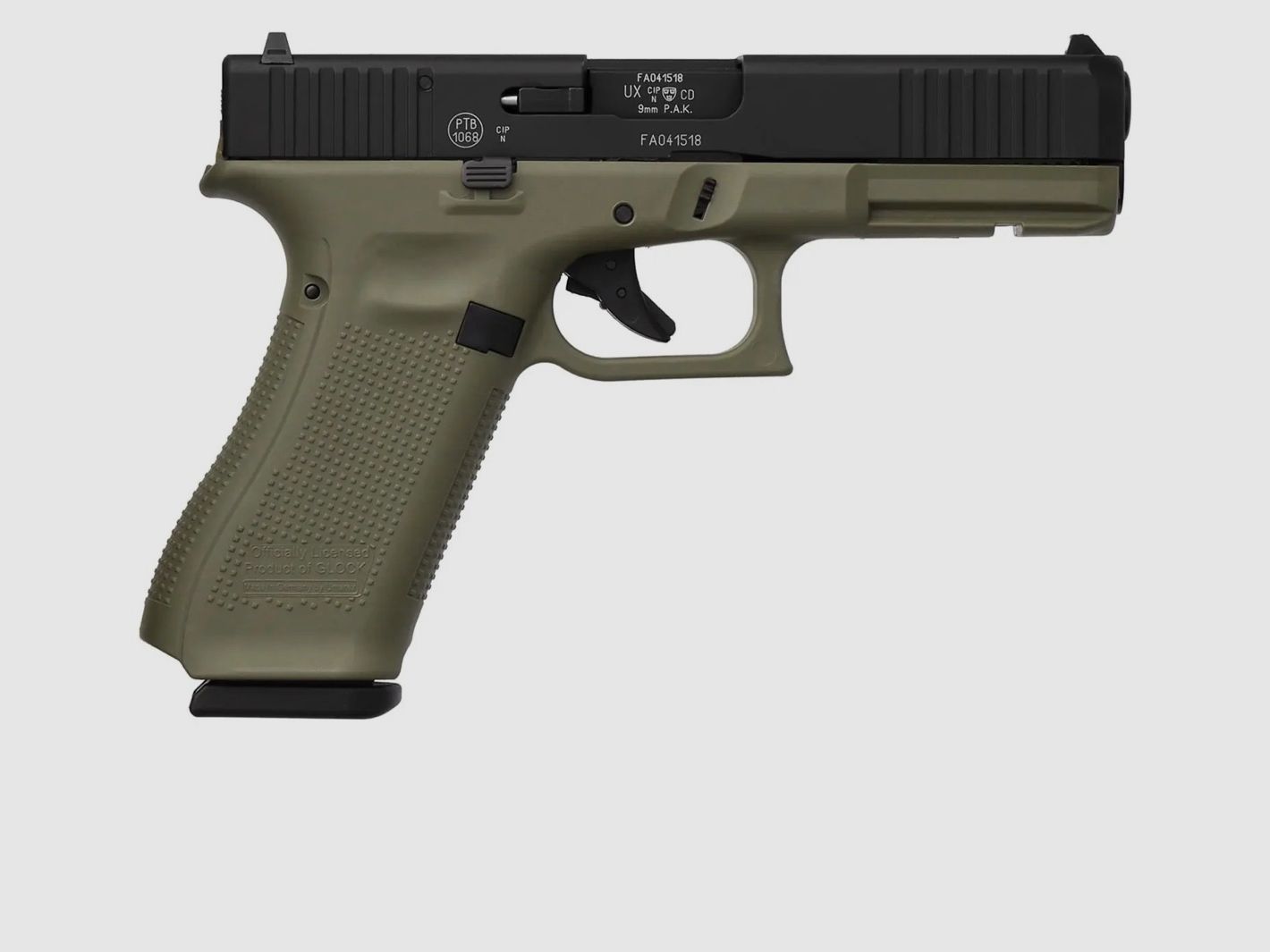 Glock 17 Gen5 Schreckschuss Pistole Battlefield Green 9 mm P.A.K. 