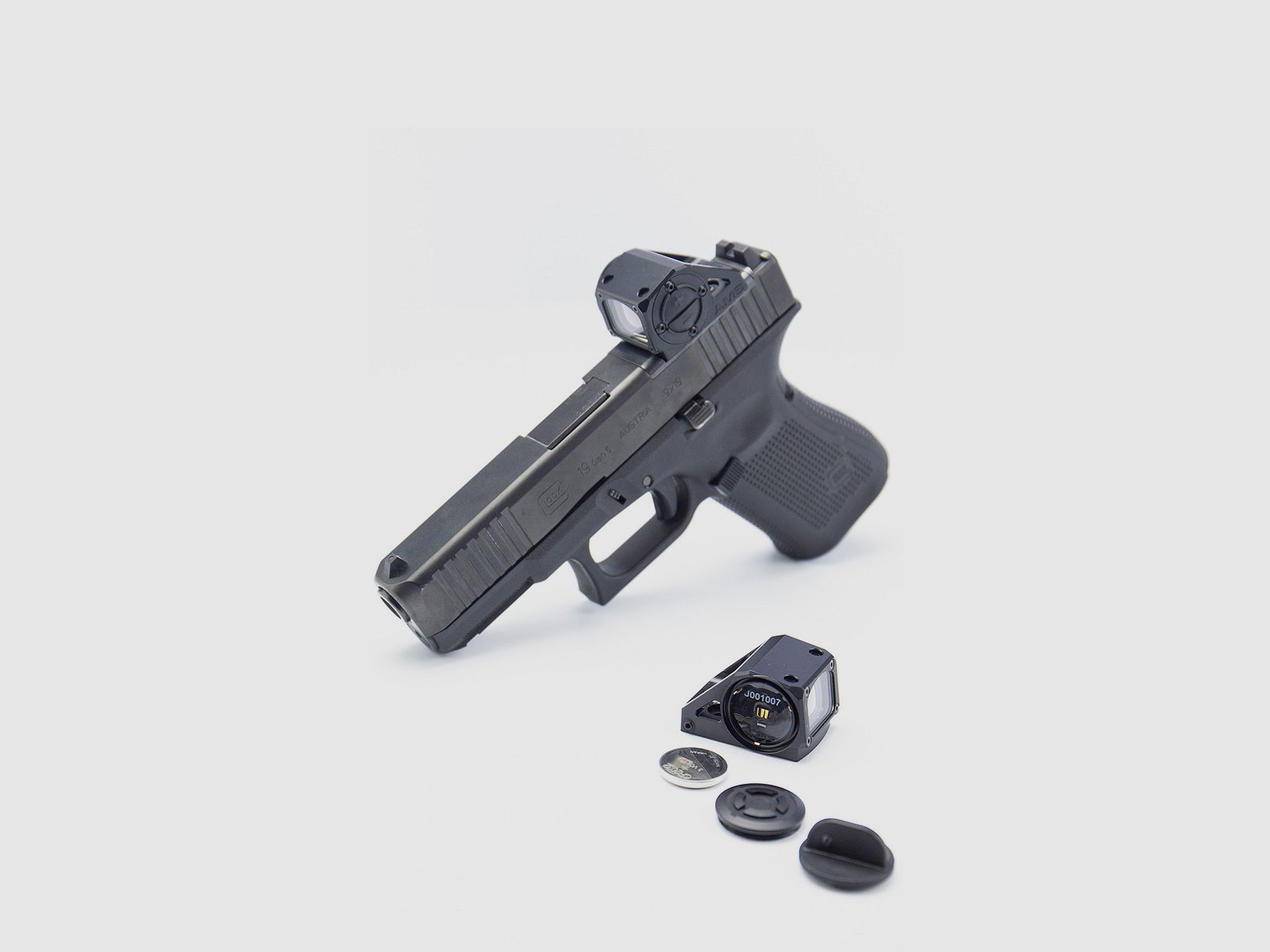 SHIELD Advanced Mini Sight Multi Reticle (AMS-MR) Rotpunktvisier – 6 umschaltbare Absehen – Mattschwarz