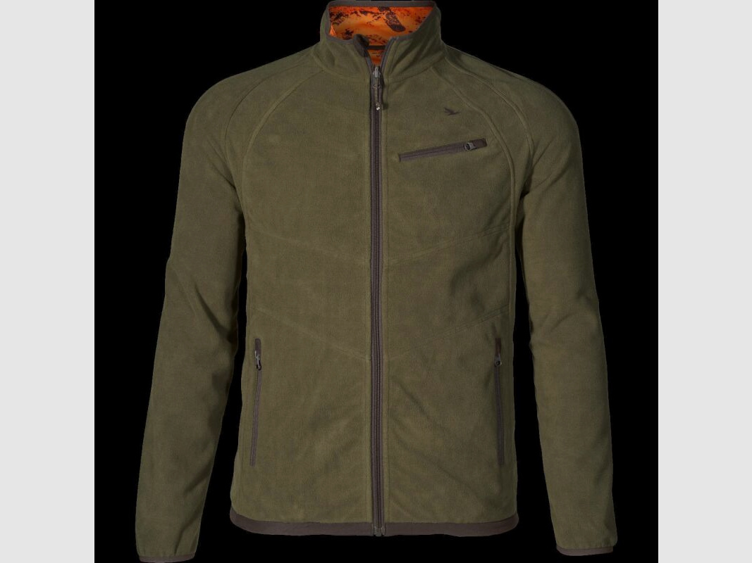 Seeland Herren Fleecejacke Vantage Reversible Pine Green/InVis Orange Blaze