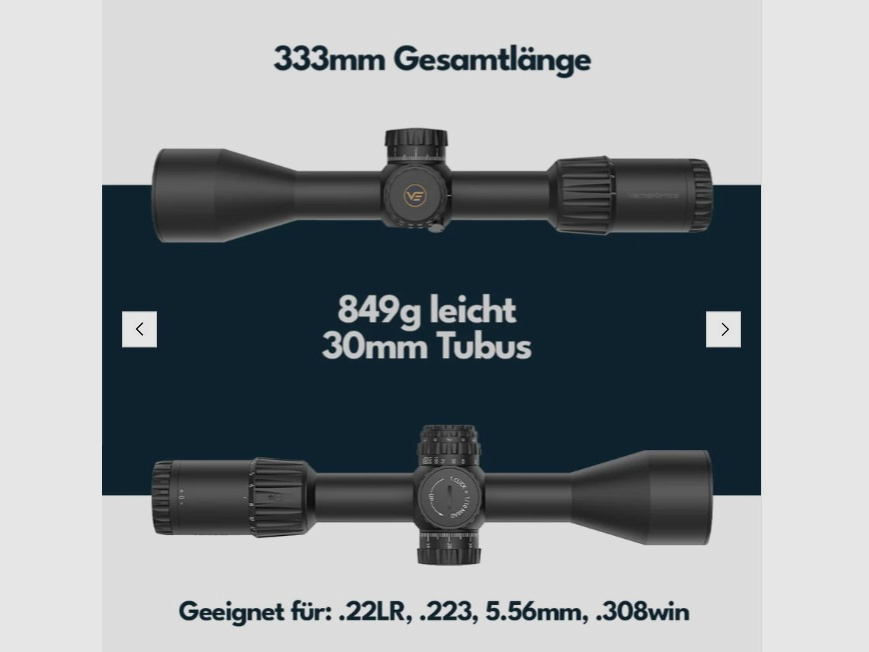 Vector Optics SCFF-64 Taurus Zielfernrohr 3-18x50 FFP GenII - Montage für 21mm Picatinny/Weaver