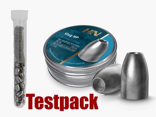 Testpack H&N Slug HP Diabolo, Hohlspitz, glatt, 1,36 g, 21 gr, Kaliber 5,53 mm, 20 StĂĽck