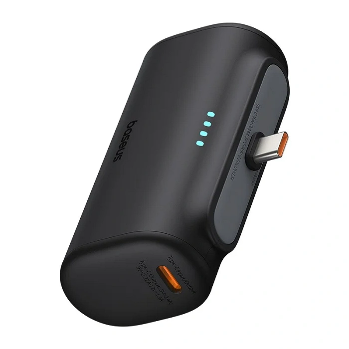 Baseus Compact 5000mAh USB-C power bank (black), image 7 of 18