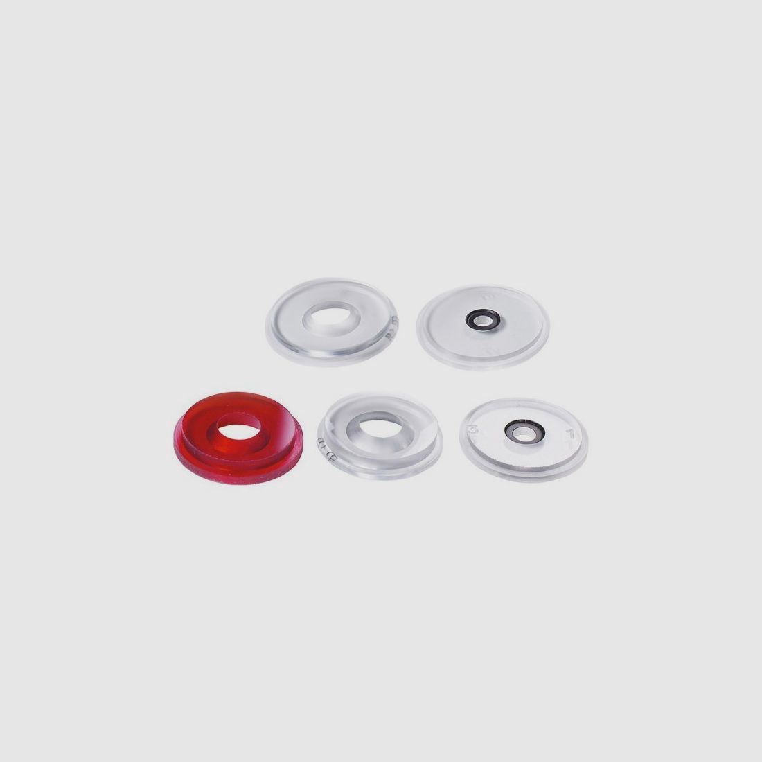 Guidons transparent avec rondelle noire