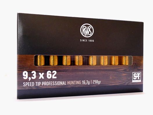 RWS 9,3X62 SpeedTip 16,7g/258grs Cartouches de fusil