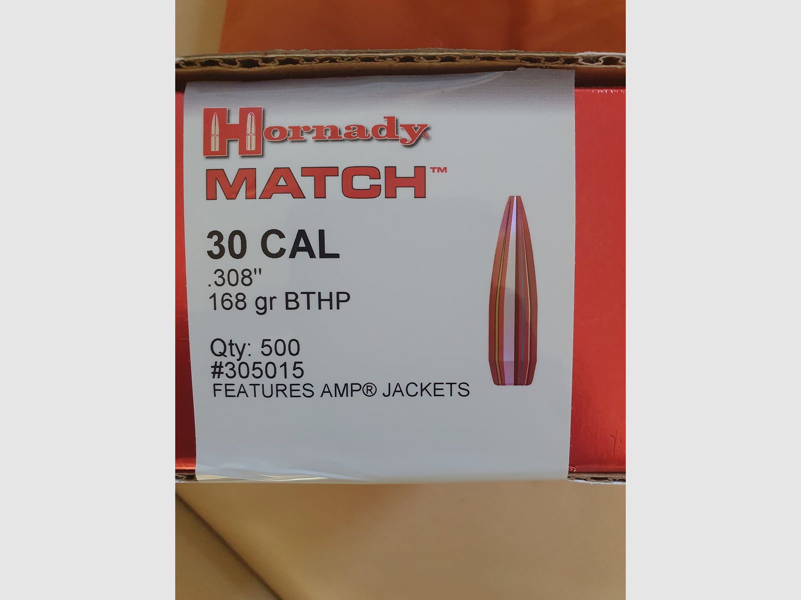 Hornady Match Geschosse .308 168 gr #305015