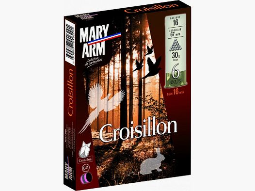 Boite De 10 Cartouches Mary Arm Croisillon Calibre 16 - 34GR - BG - PB 6