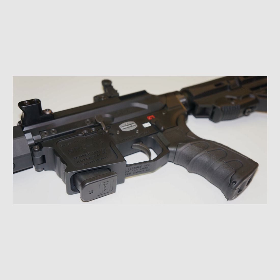 Schwaben Arms GmbH/GWMH Selbstladebüchse GWMH SPC-SPORTER A4 10" (SWISS PISTOL CARBINE) BLACK Kal.9x19 AR15 Glock Magazin