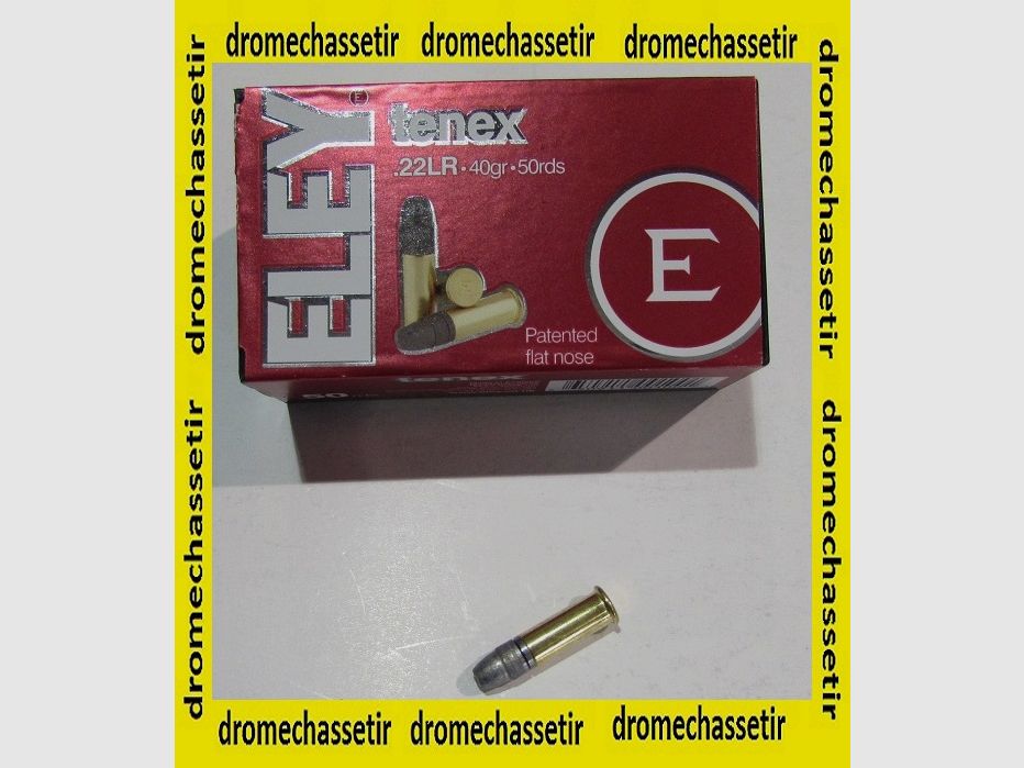 Box mit 50 Patronen Kal. 22lr, Eley Tenex, Flachkopf 40 grains