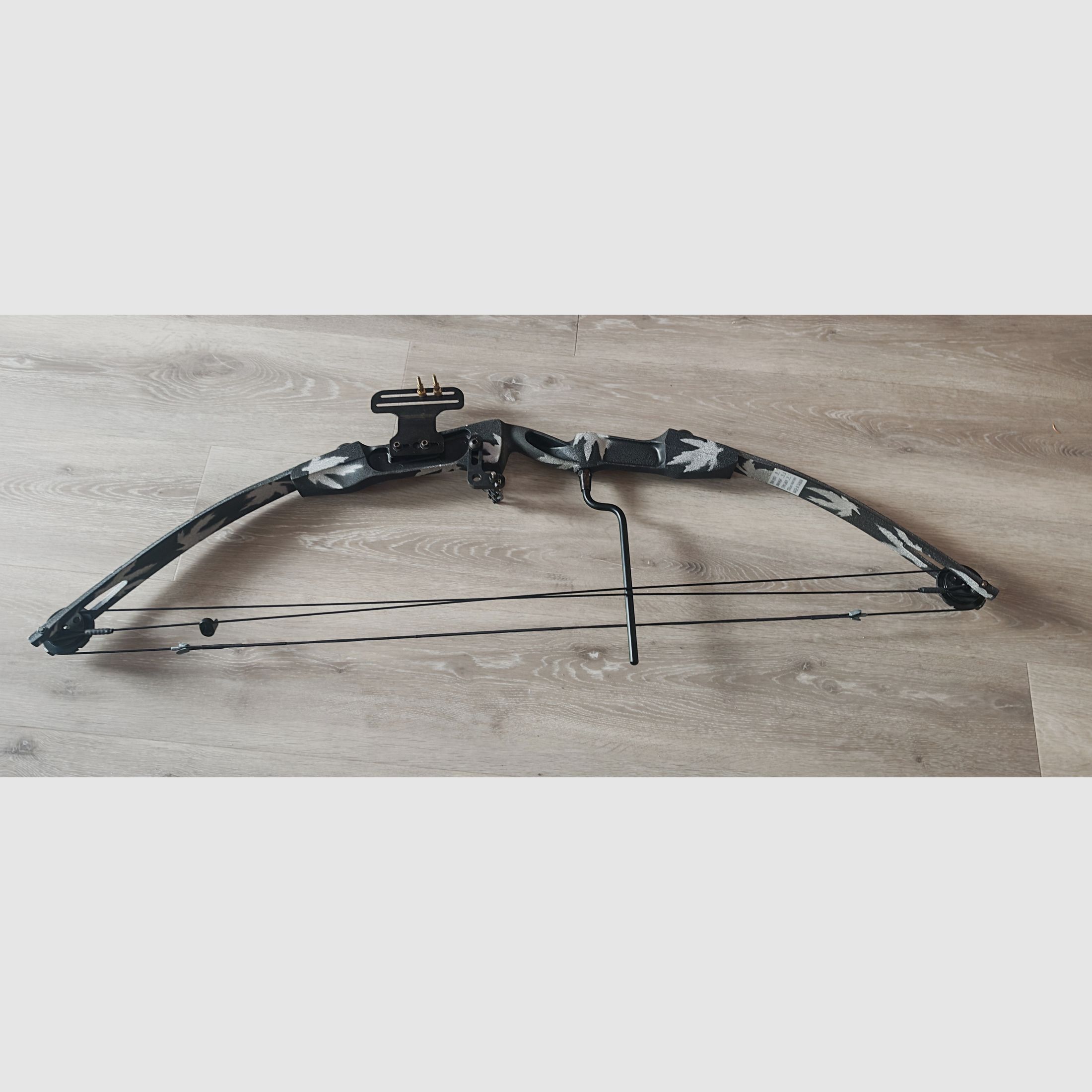 Arc à poulies, 11 flèches, longueur de tirage 28