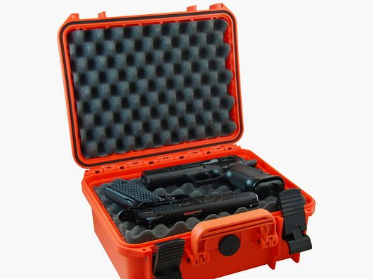 CED Pistolenkoffer Kunststoff f. 2 Waffen Medium 33x30x15 cm Waterproof