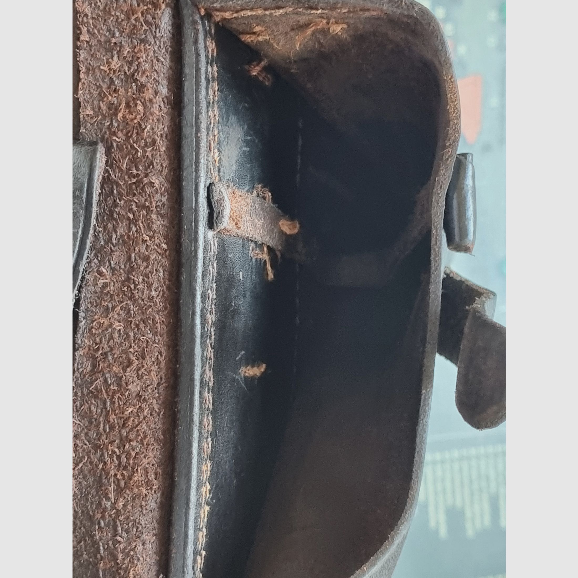 1915 DWM P08 Artillerie Leder-Holster von Steinmetz Breslau (B.A.X.) / Preis ist VHB