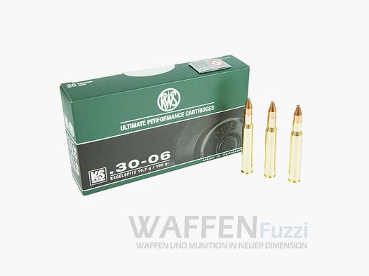 RWS Büchsenpatronen Kaliber .30-06 Kegelspitz 165gr