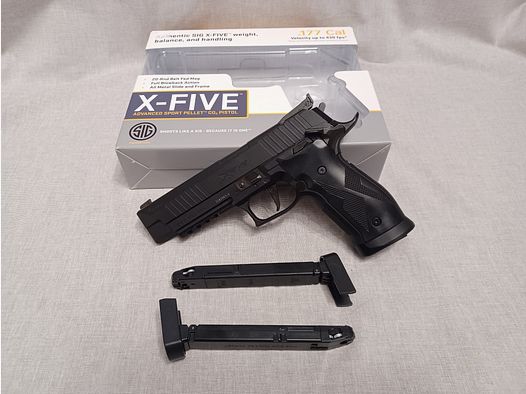 SIG SAUER X-Five / 4,5 mm Diabolo / BlowBack / CO2 / Pistole / OVP (83)
