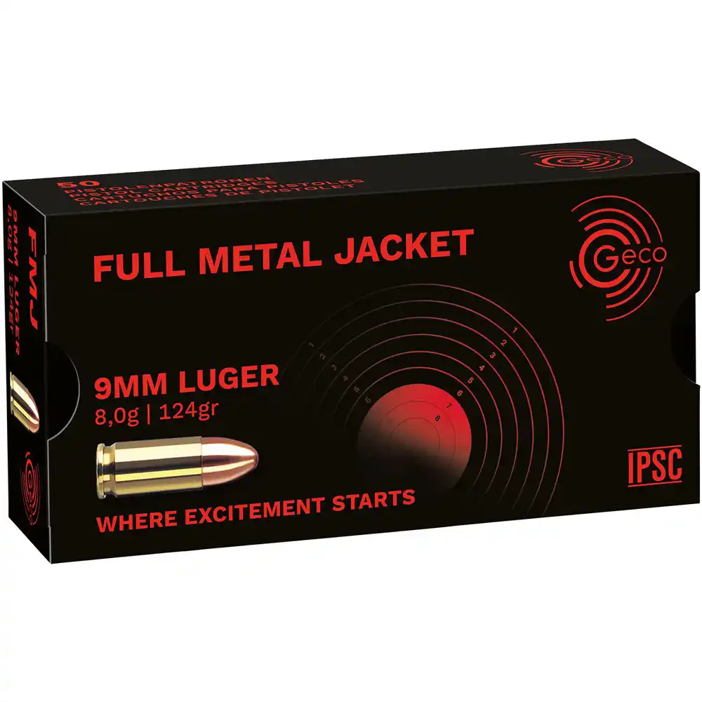 1000 stuks 9 mm Luger volmantel 8,0g/124grs.