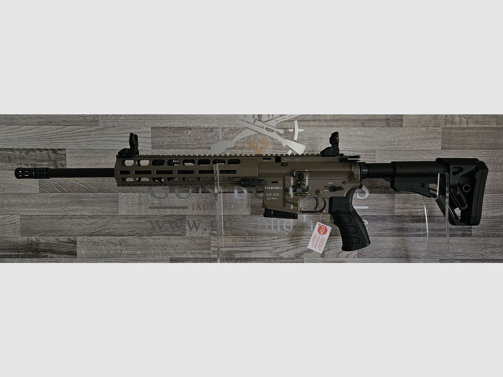 HAENEL CR223 oliv - 16,65" 42cm Lauf - Matchabzug - langer M-LOK Handschutz - Neuware vom Fachhandel -