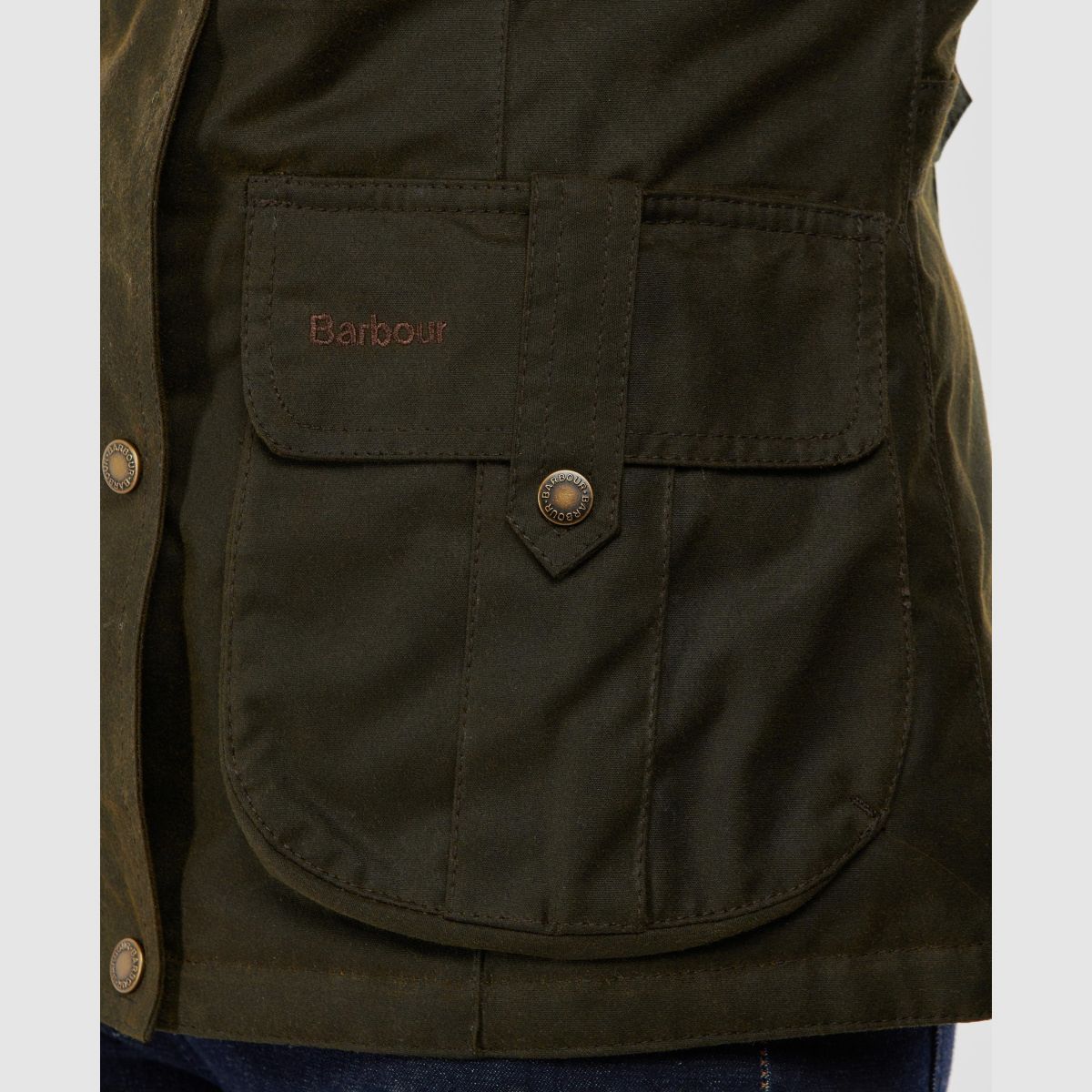 BARBOUR Wachsjacke Winter Defence Oliv