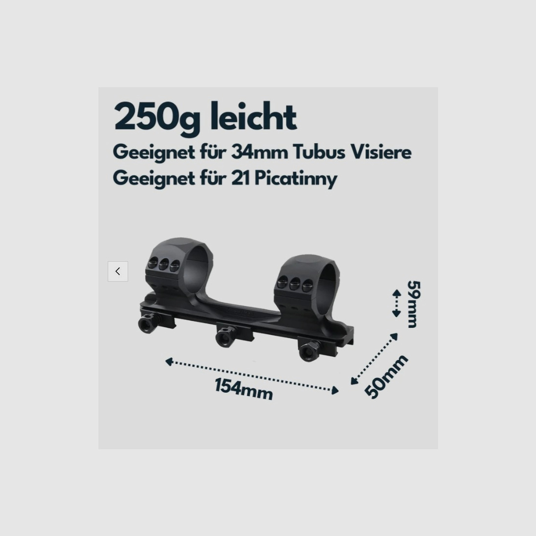 Vector Optics SCTM-60 X-Accu Blockmontage für 34mm Tubus, 21mm Picatinny, h=35mm
