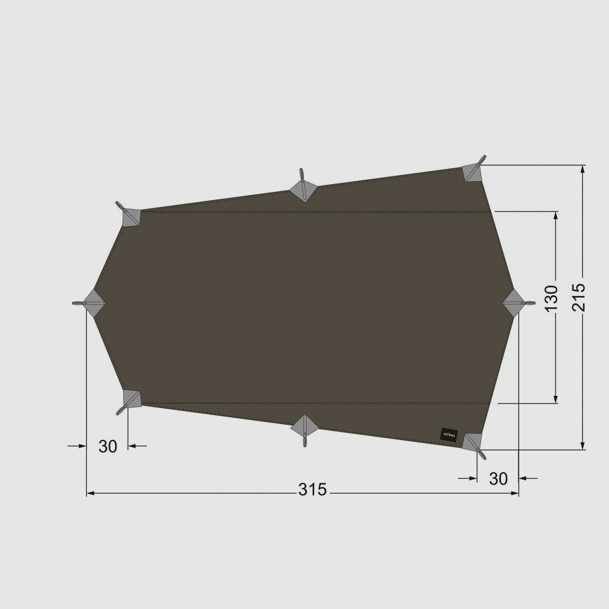 TATONKA Tarp Wing 2 LT Sonnensegel Stone-Grey-Olive