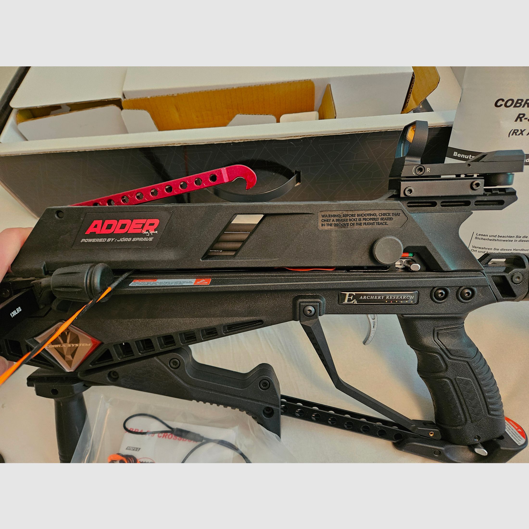 EK Archery Cobra RX Adder viel Zubehör 