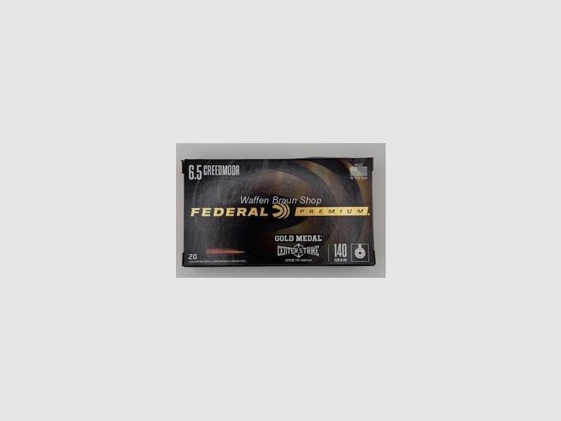 Federal 6,5mm Creedmoor 140gr, Opten Tip Match
